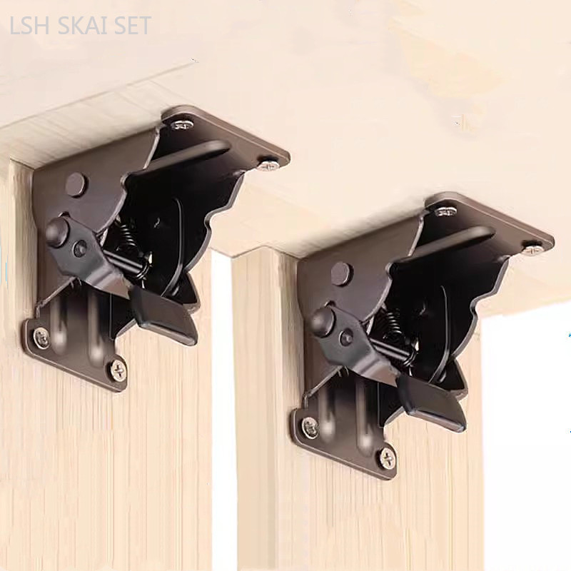 Furniture Hardware For Bed - Stainless Steel 45/90 Degree Self-locking Folding