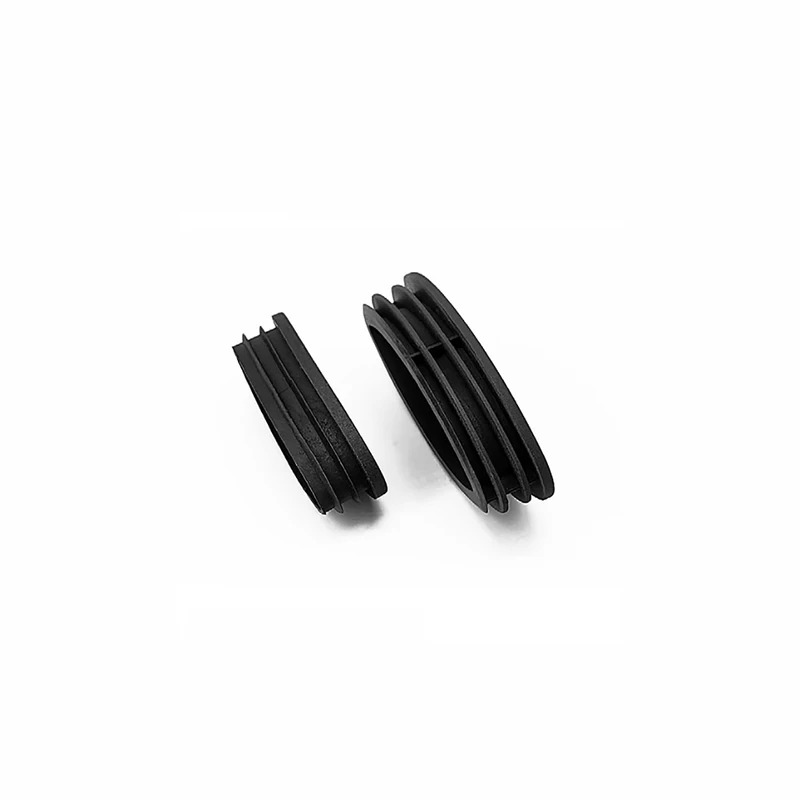 Furniture Hardware Black - Black Plastic Olive Shape Tube Cap