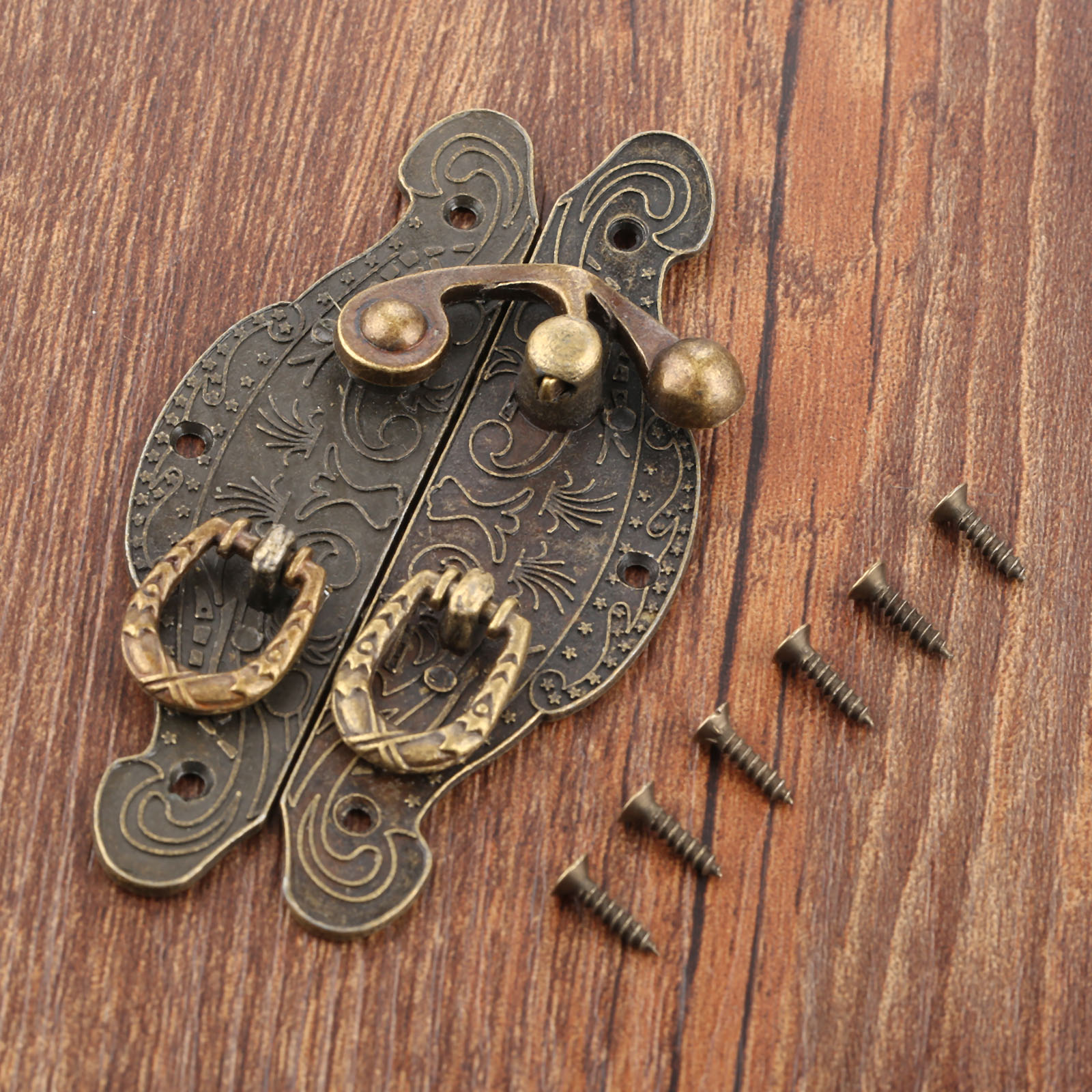 1PC Antique Box Latch Hasp Vin - Zinc Furniture Hardware 评论和价格