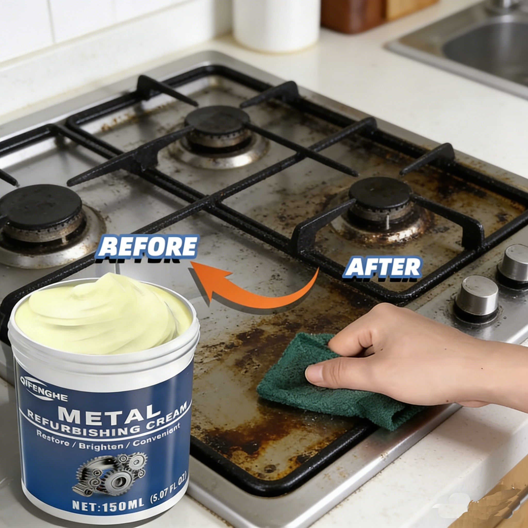 Metal Refurbishing Cream 150ML - Furniture Hardware Cleaner 评论和价格