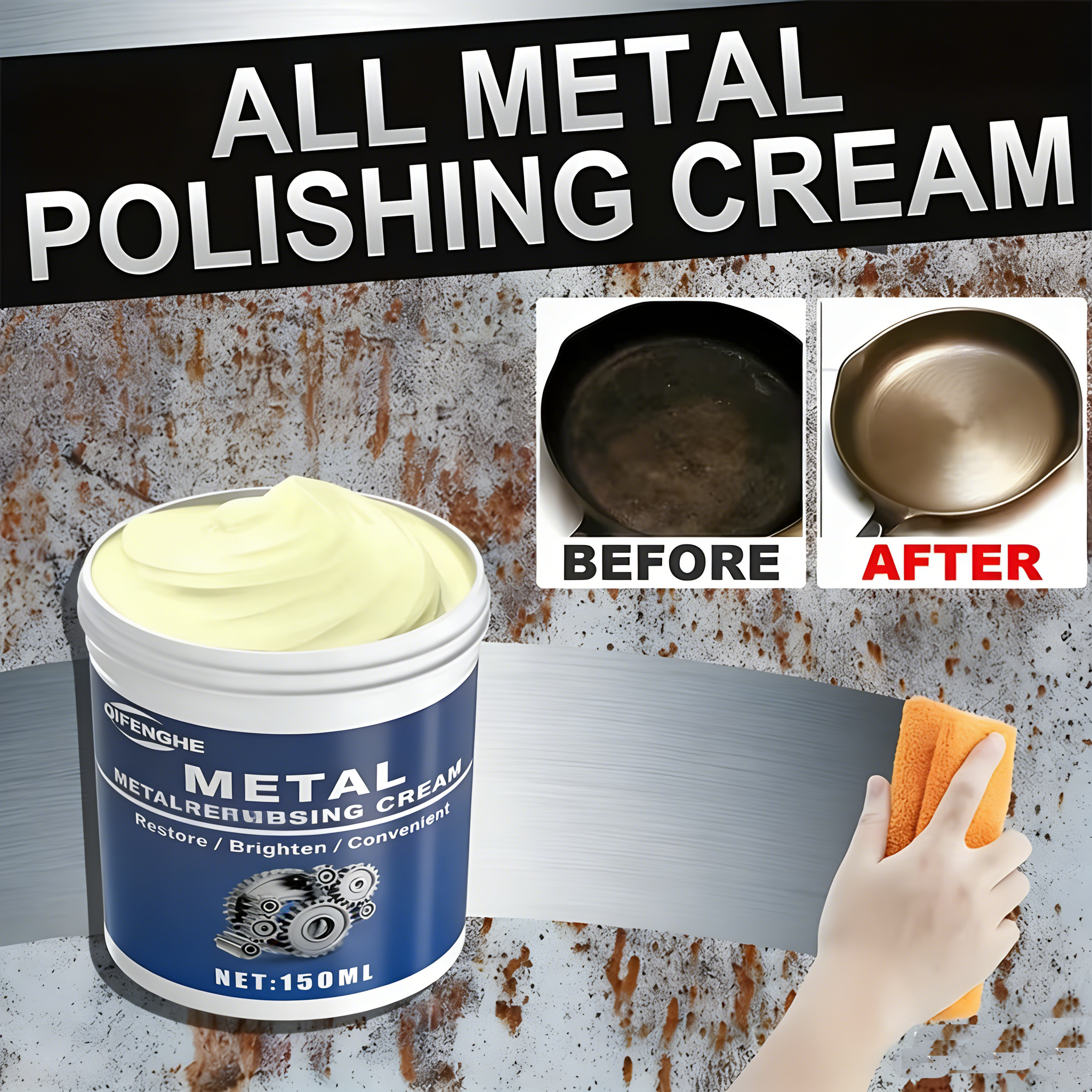Metal Refurbishing Cream 150ML - Furniture Hardware Cleaner 评论和价格