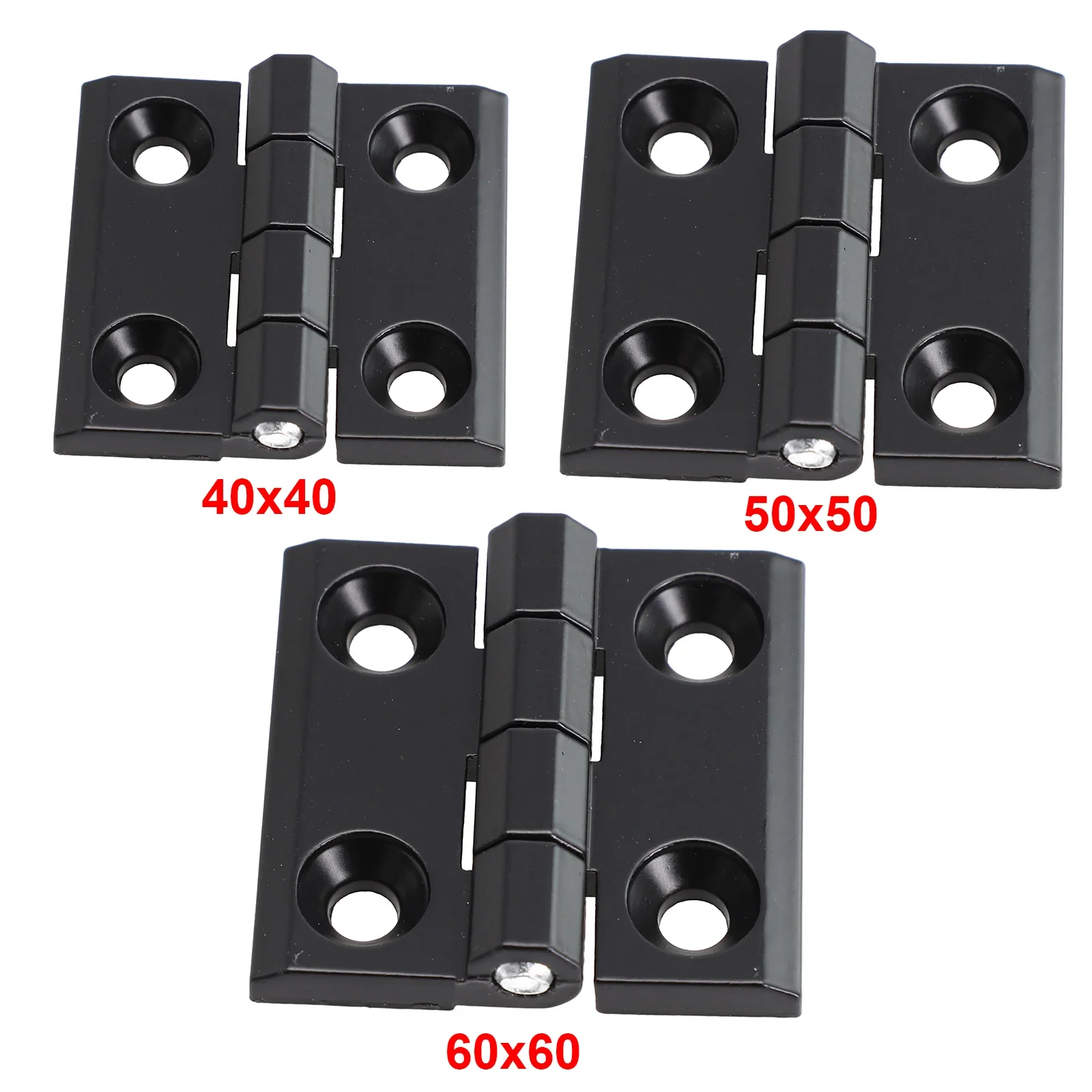 1/2pcs 40/50/60mm Butt Hinges  - Furniture Hardware Black 评论和价格