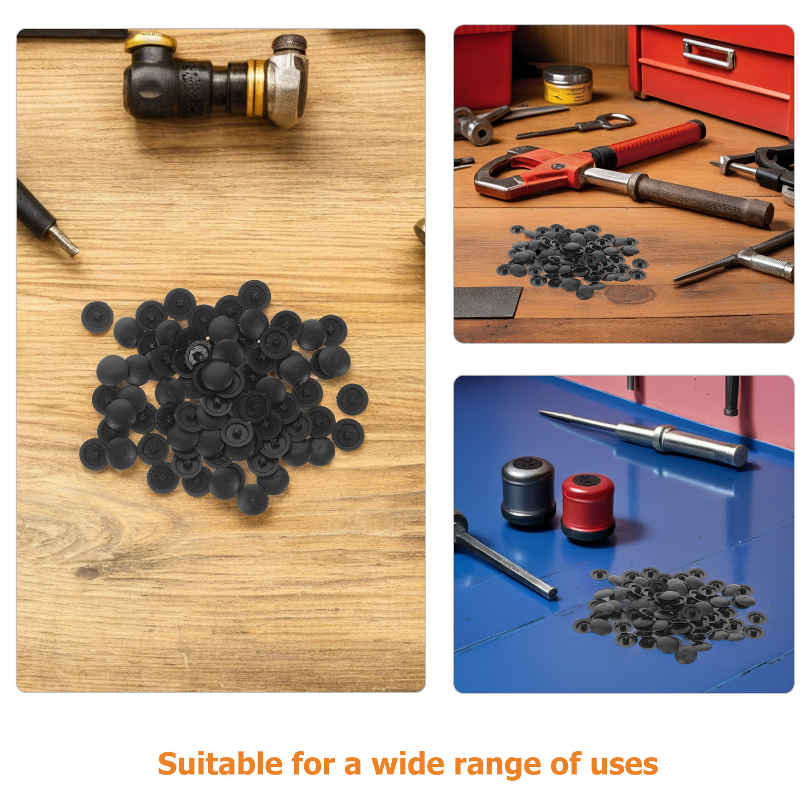 500Pcs Decorative Screw Caps B - Furniture Hardware Black 评论和价格