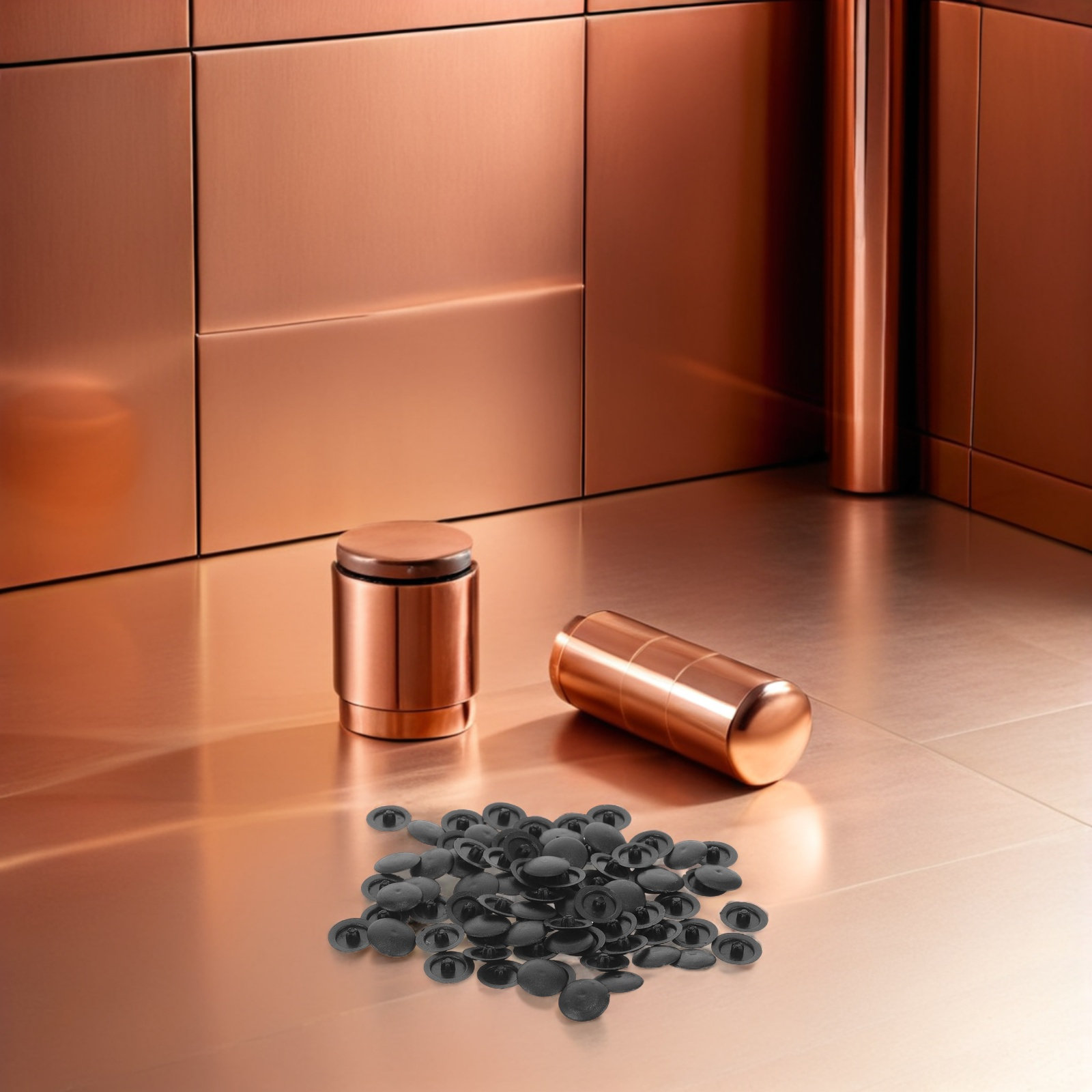 500Pcs Decorative Screw Caps B - Furniture Hardware Black 评论和价格