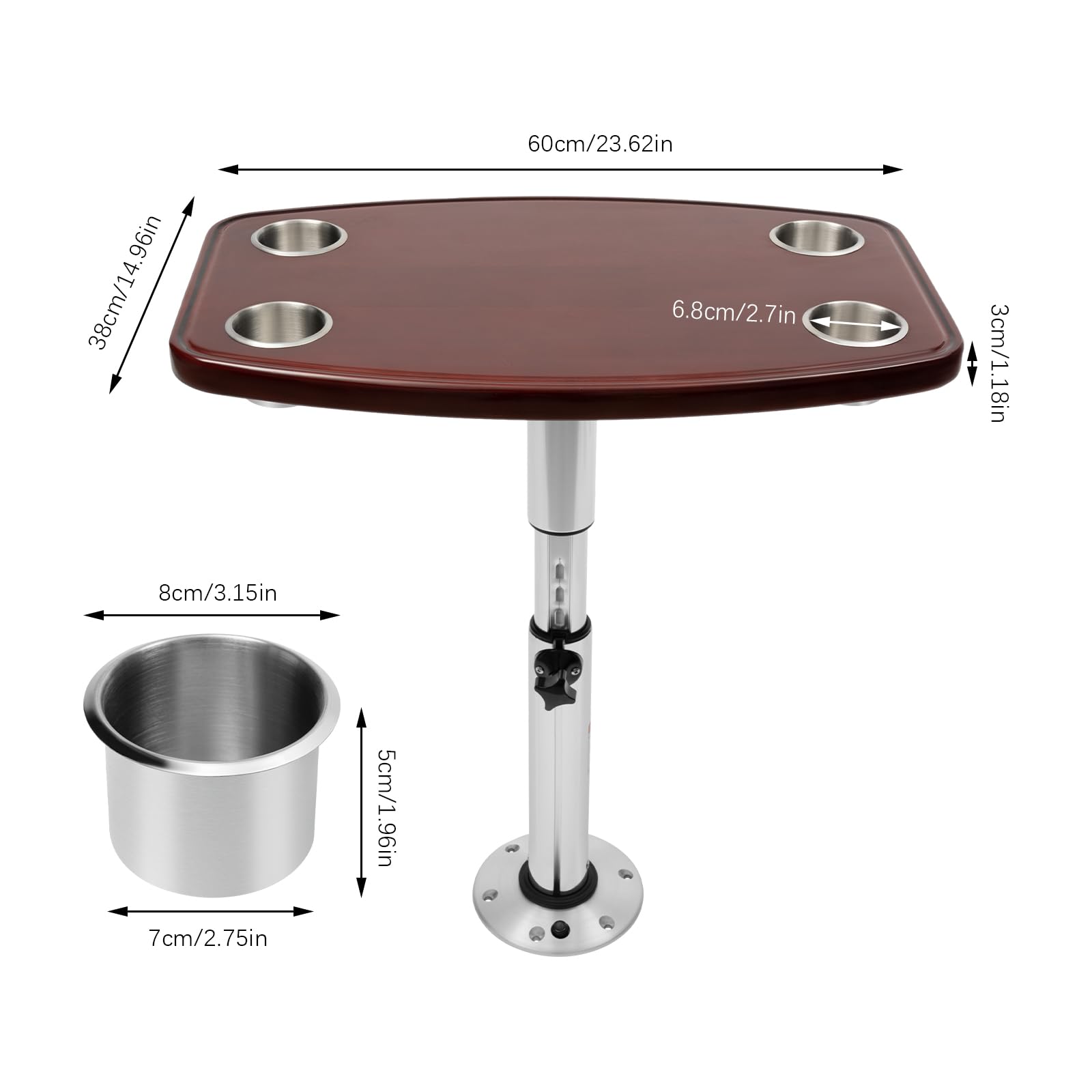 RV Table Set, Red Oak Tabletop - Furniture Leg Set 评论和价格