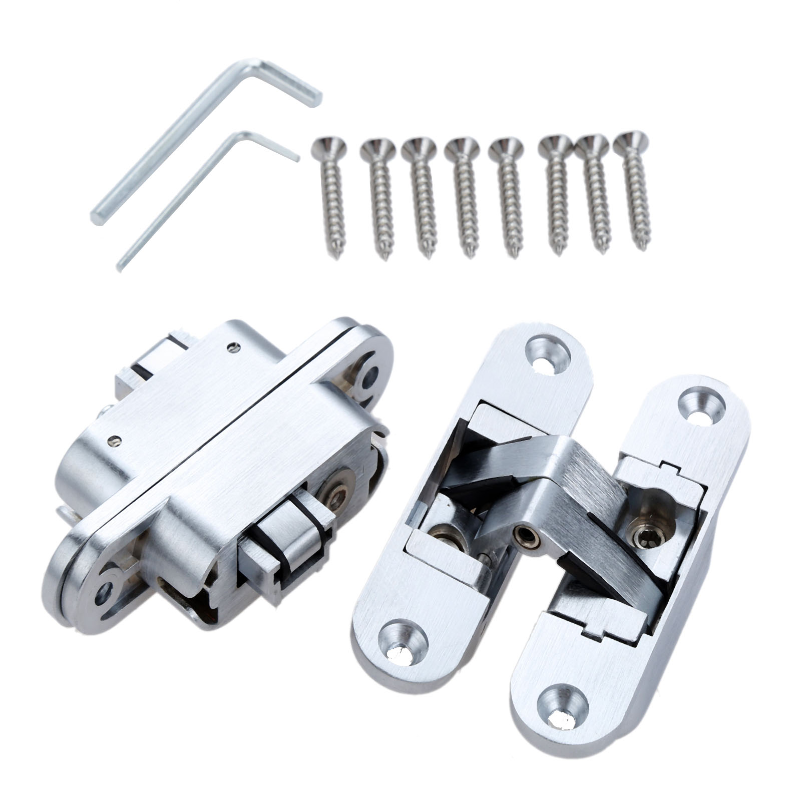 2 Pcs Zinc Alloy Hidden Hinges - Zinc Furniture Hardware 评论和价格