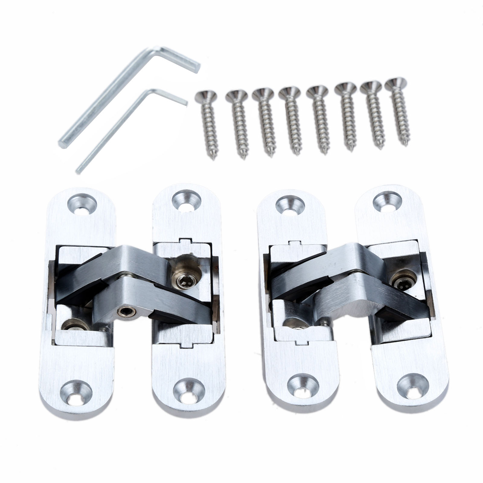 2 Pcs Zinc Alloy Hidden Hinges - Zinc Furniture Hardware 评论和价格
