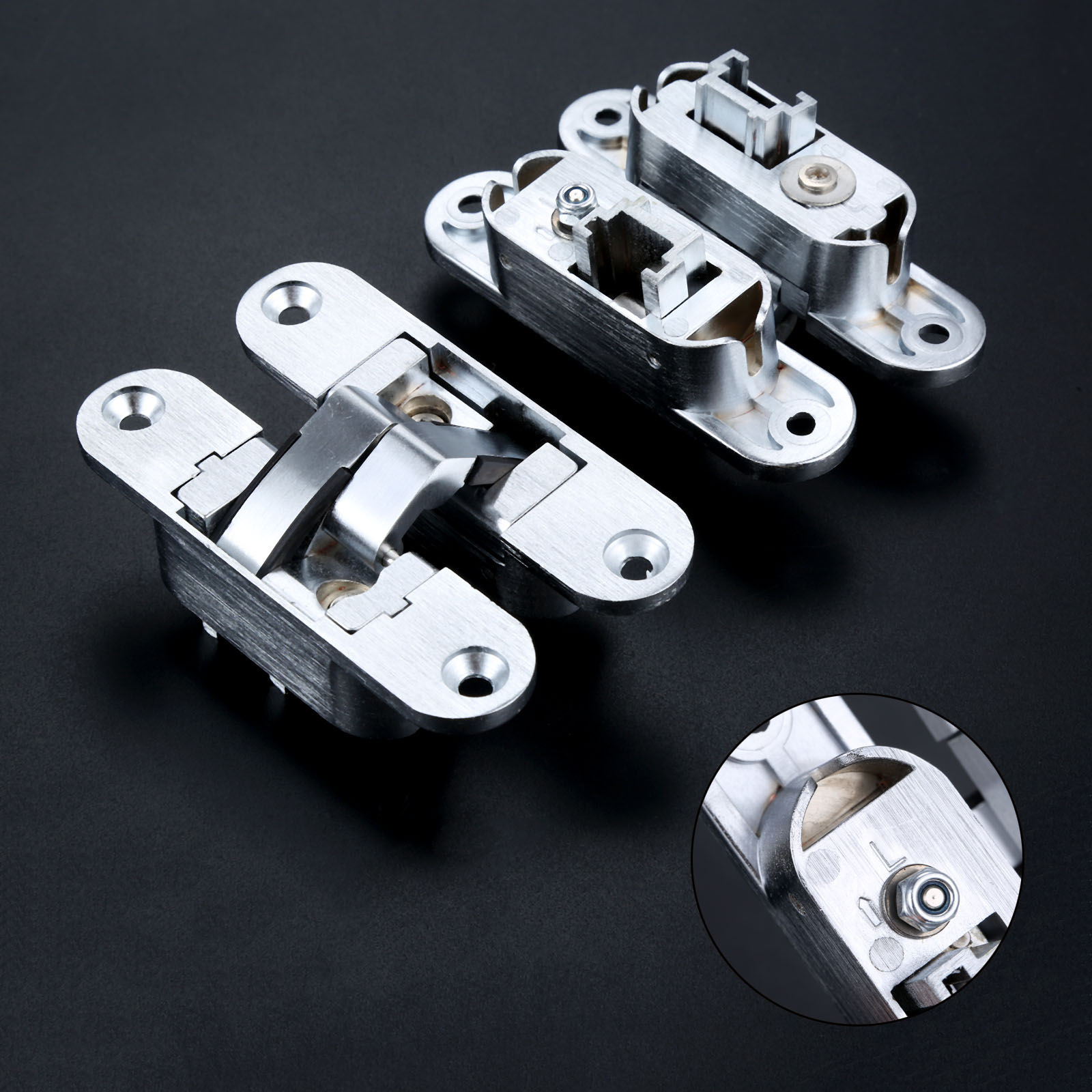 2 Pcs Zinc Alloy Hidden Hinges - Zinc Furniture Hardware 评论和价格