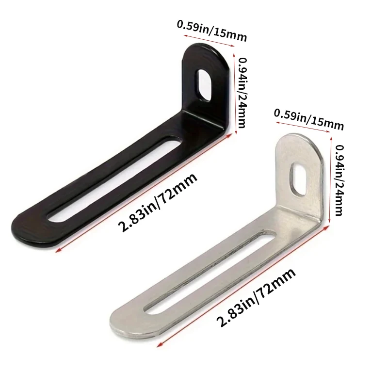 10pcs L-Shaped Adjustable Angl - Furniture Hardware Black 评论和价格