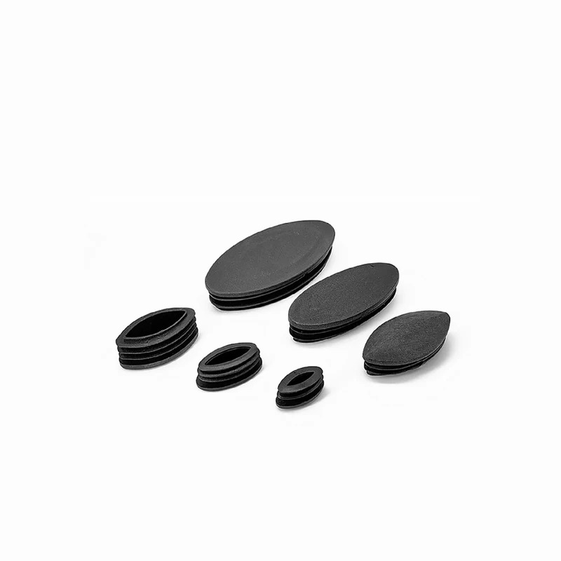 Black Plastic Olive Shape Tube - Furniture Hardware Black 评论和价格