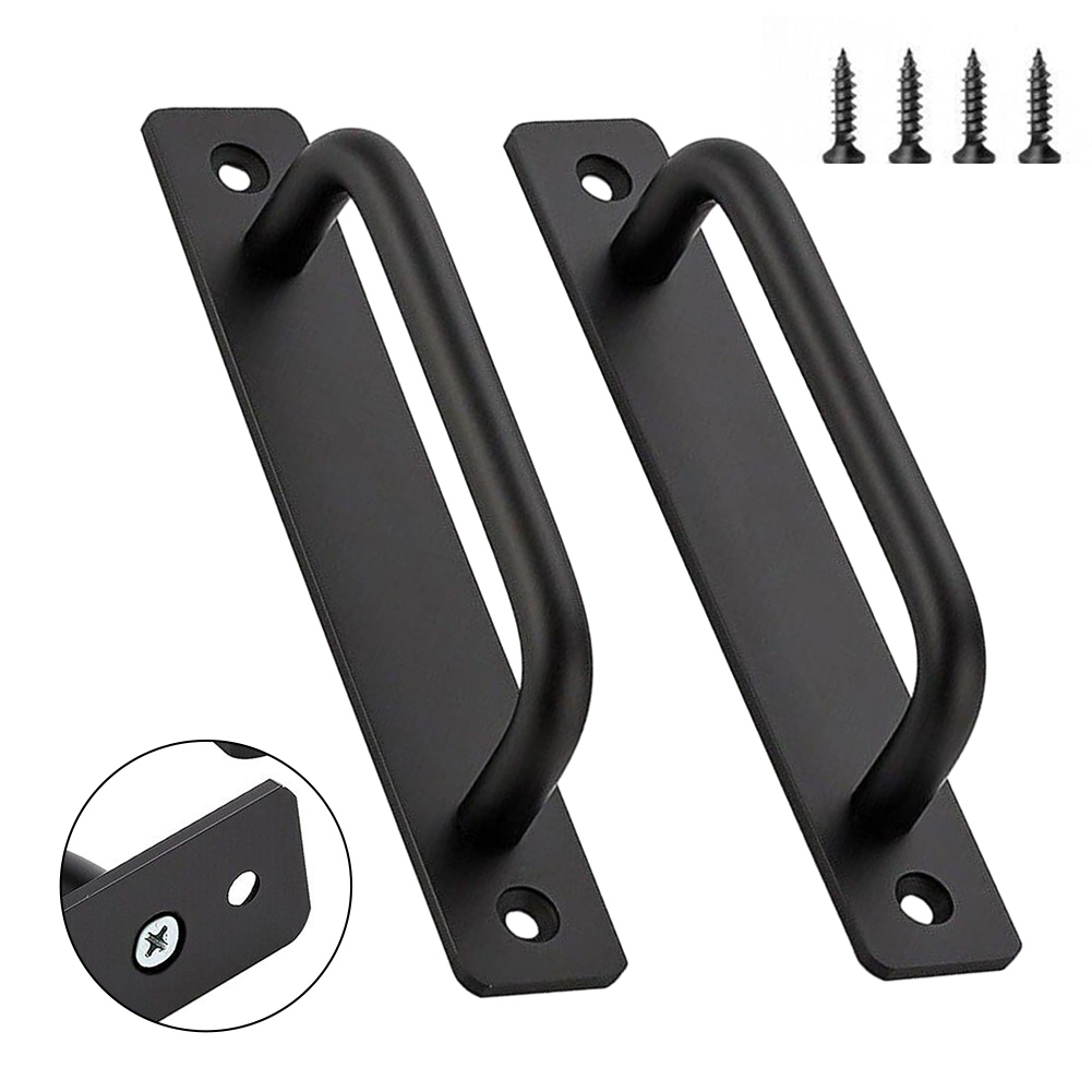 2Pcs Door Pull Handles Alumini - Furniture Hardware Black 评论和价格