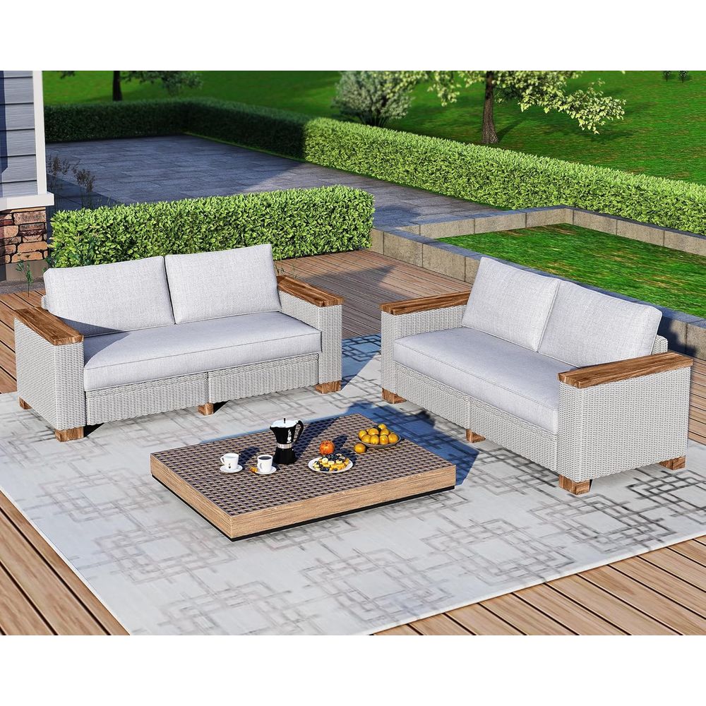 All-Weather Wicker 4-Piece Pat - Furniture Leg Set 评论和价格