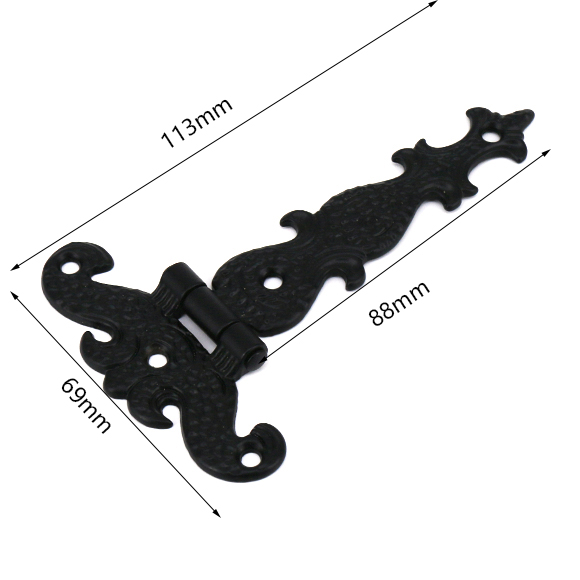 2 Pack Heavy-Duty Black Gate H - Furniture Hardware Black 评论和价格