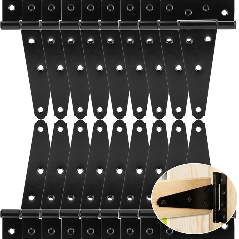 Steel T-shape Hinge Iron Black - Furniture Hardware Black 评论和价格