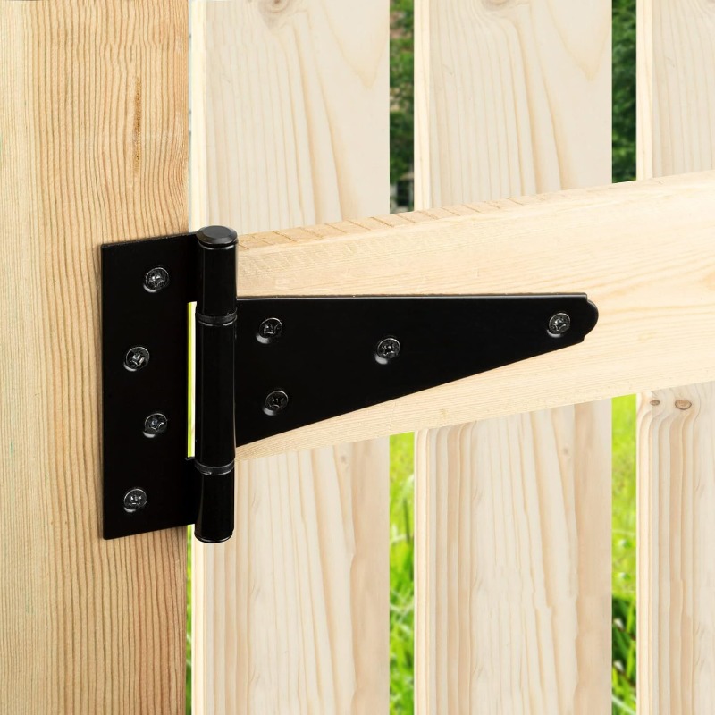 Steel T-shape Hinge Iron Black - Furniture Hardware Black 评论和价格