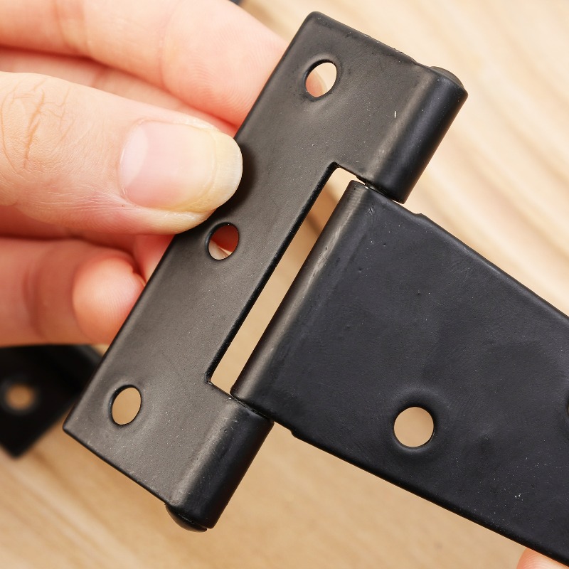 Steel T-shape Hinge Iron Black - Furniture Hardware Black 评论和价格